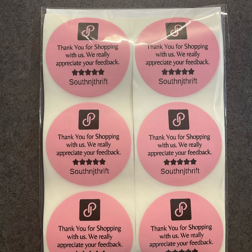 100 Custom Poshmark Thank You Stickers • Personalized Packaging Labels - Picture 3 of 7